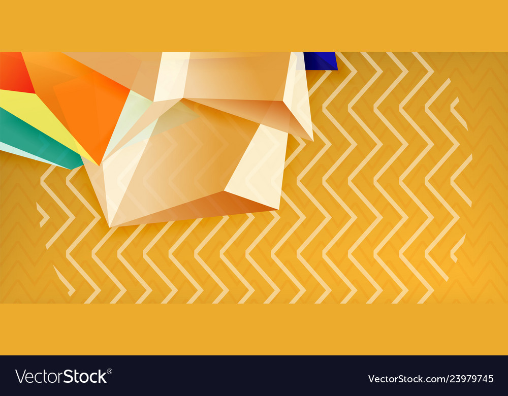 Triangular low poly background design vector image Triangular low poly background design
