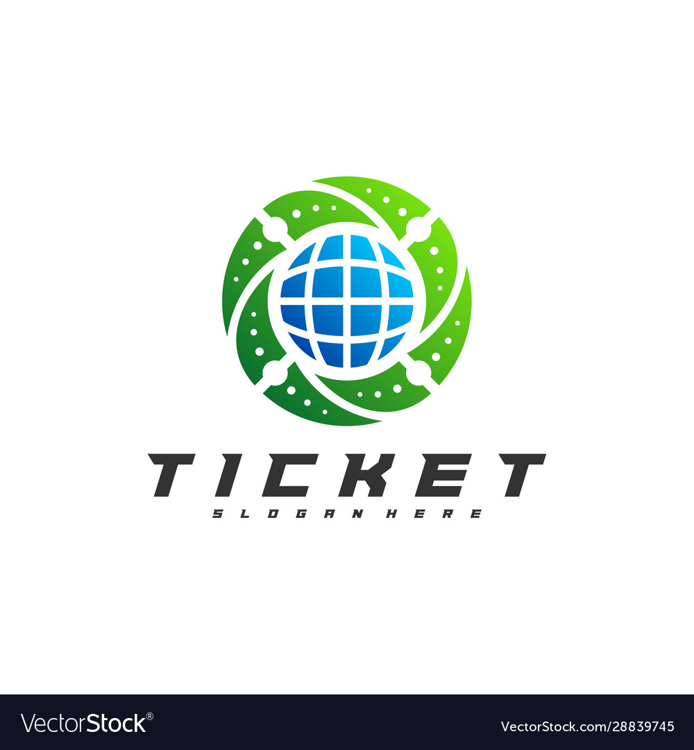 World ticket logo design concept template