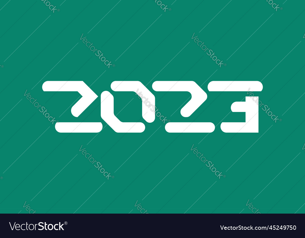 2023 numeric text typography design