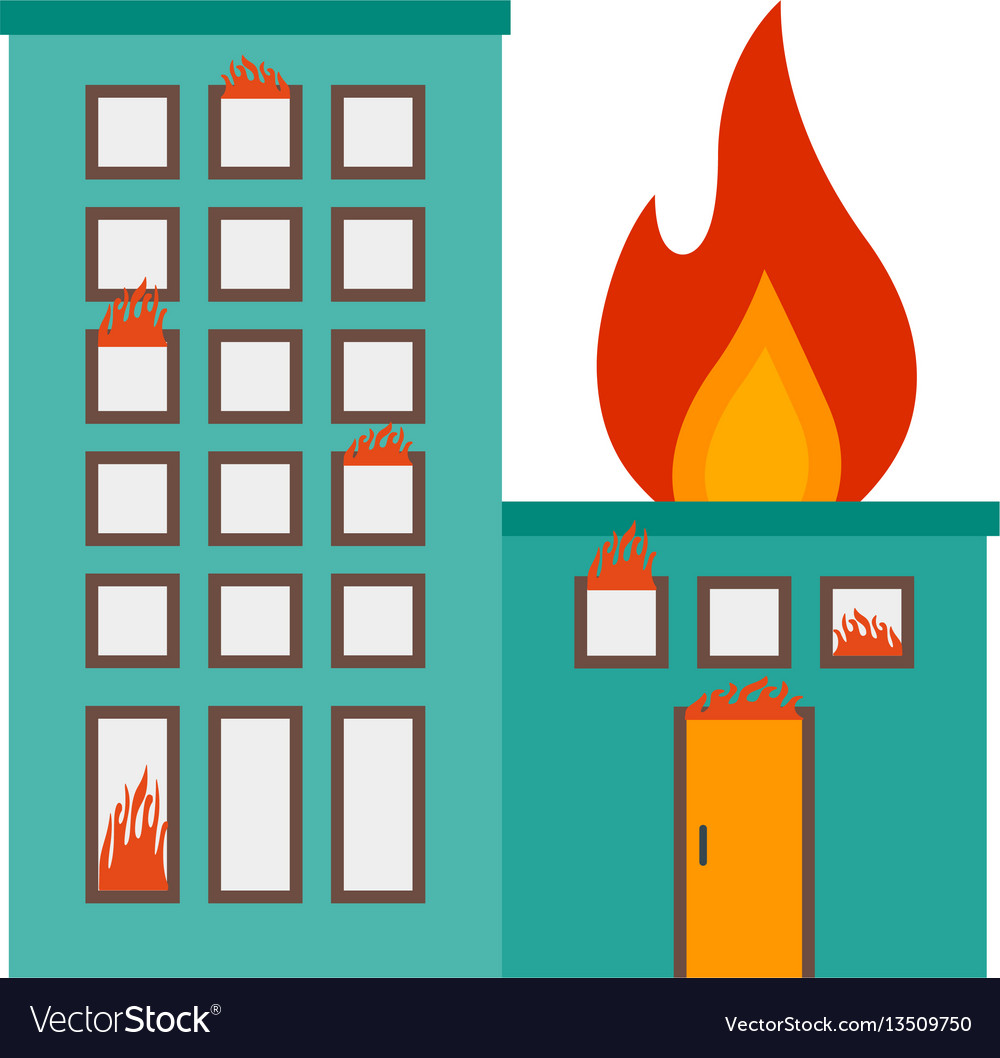 Burning building