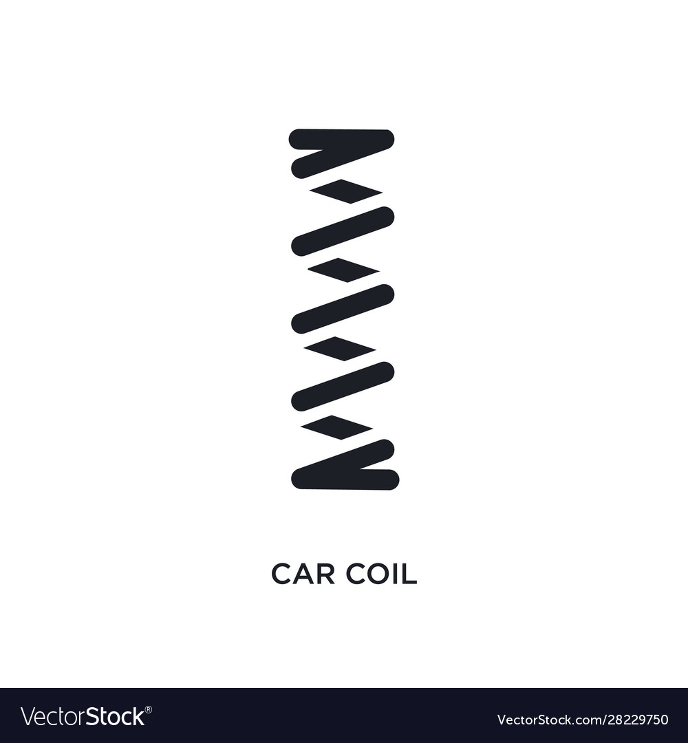 Car coil isolated icon simple element from