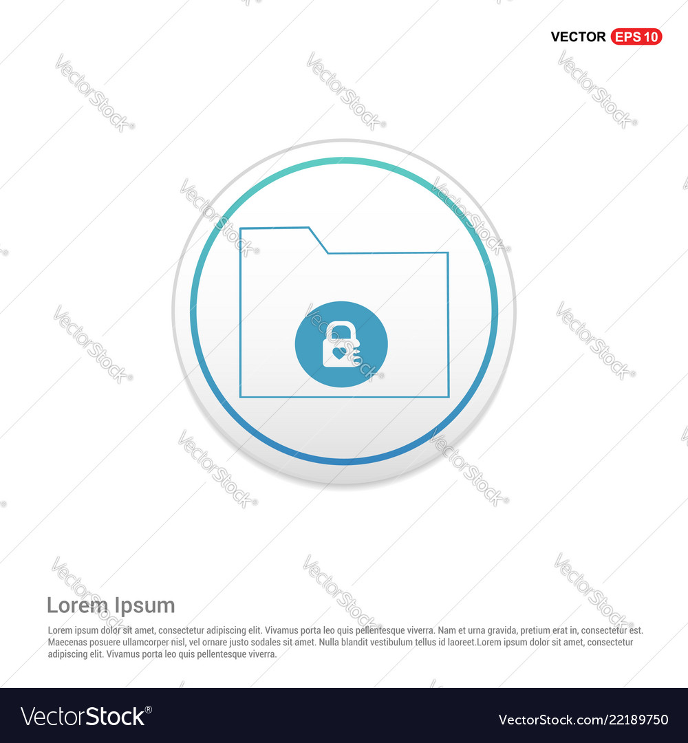 Computer folder icon - white circle button