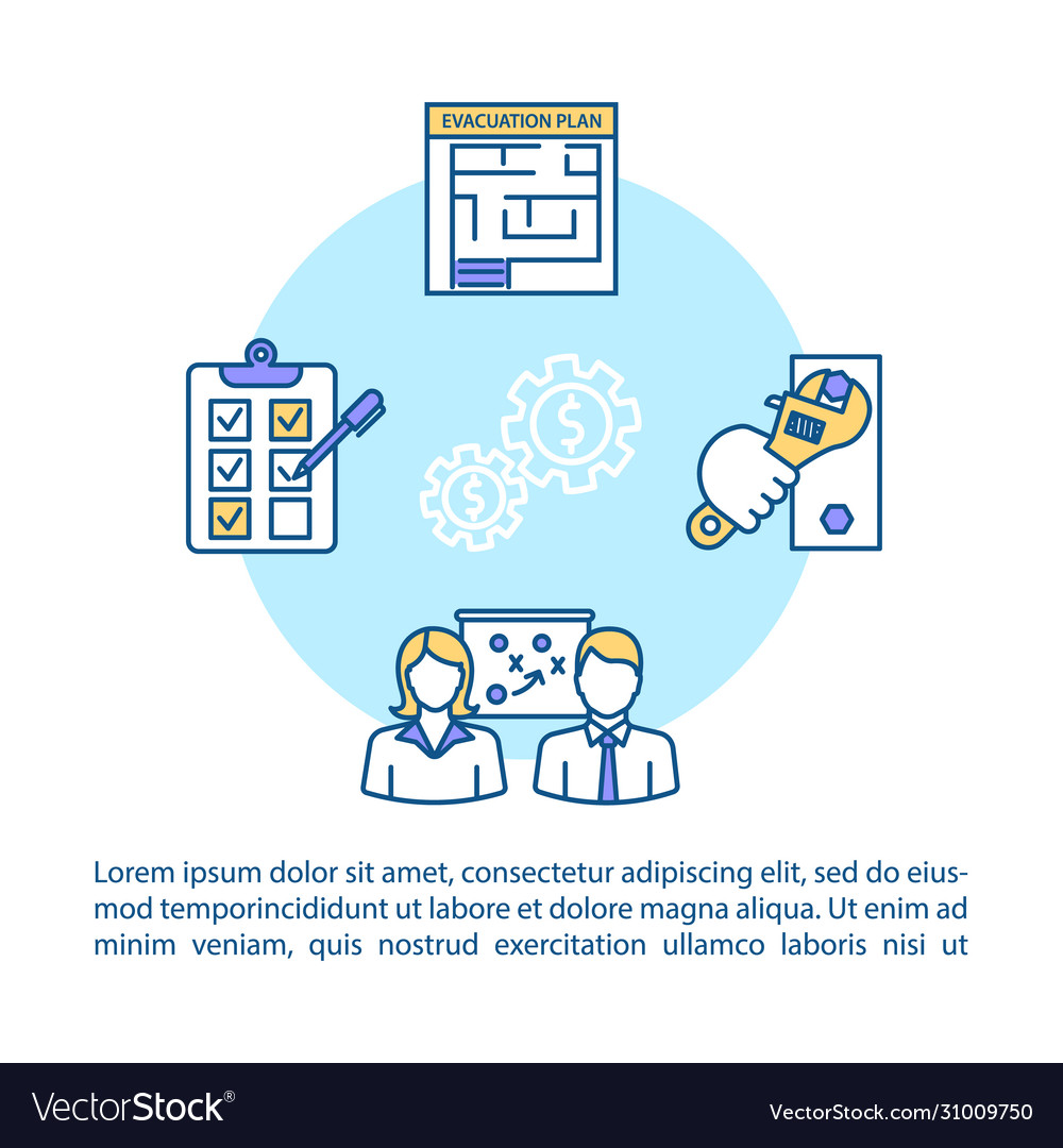 Crisis Management Concept Icon With Text Ppt Page Vector Image