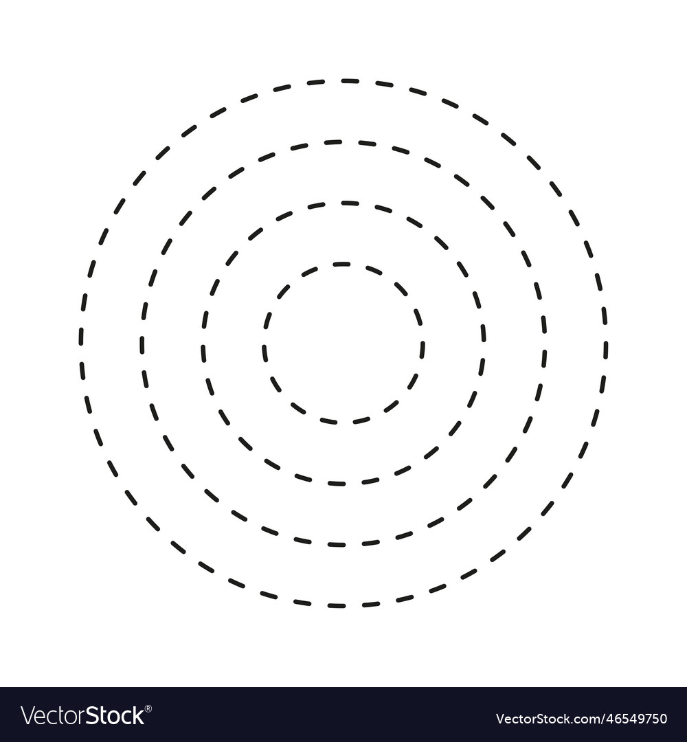 Dashed Circles - Round Geometric Pattern