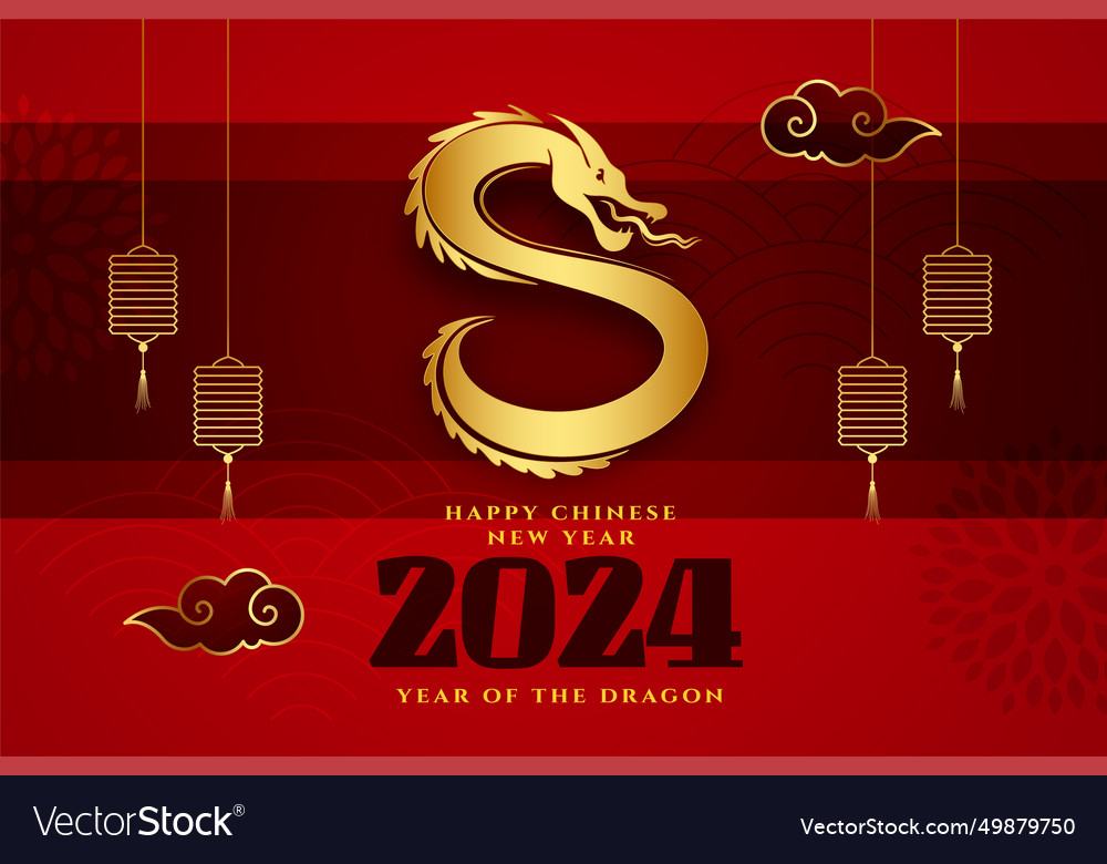 Dekorativer glücklicher neues Jahr 2024 chinesischer Drachen