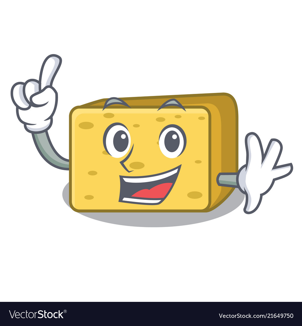 Finger gouda cheese mascot cartoon