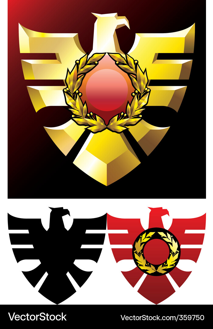 Gold eagle Royalty Free Vector Image - VectorStock