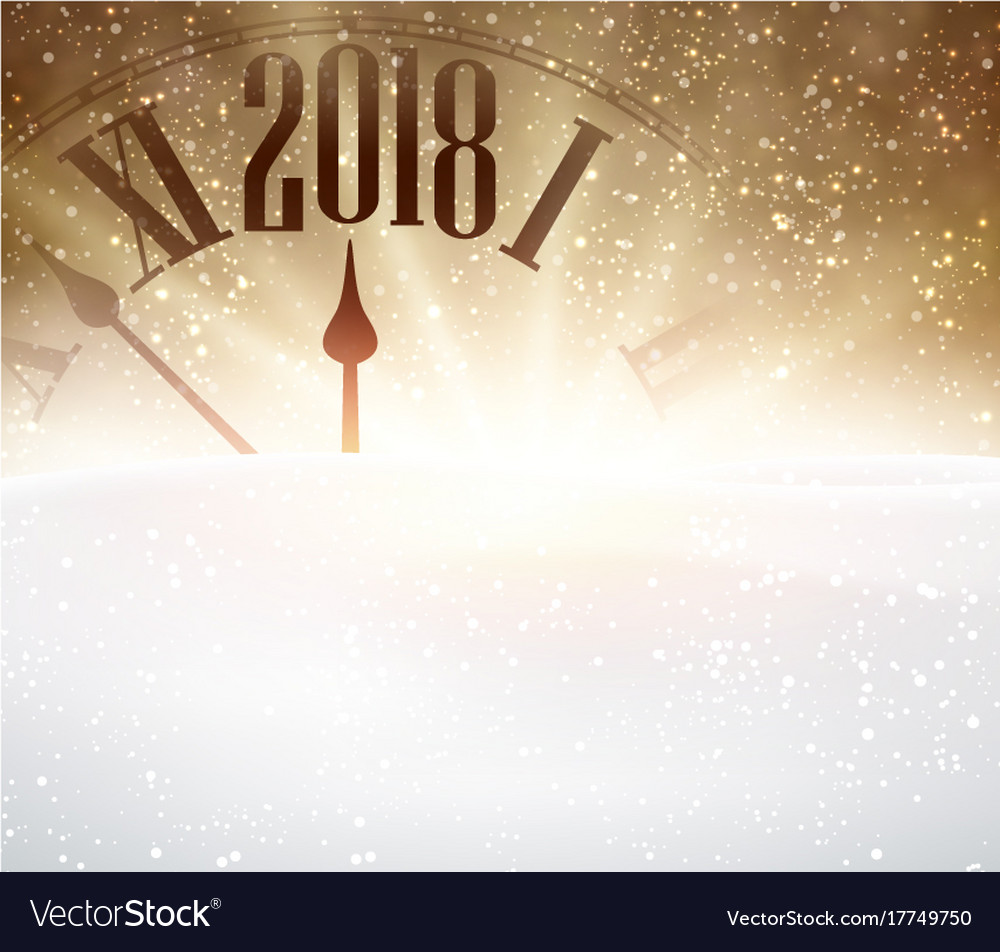 Golden New Year 2018 Background