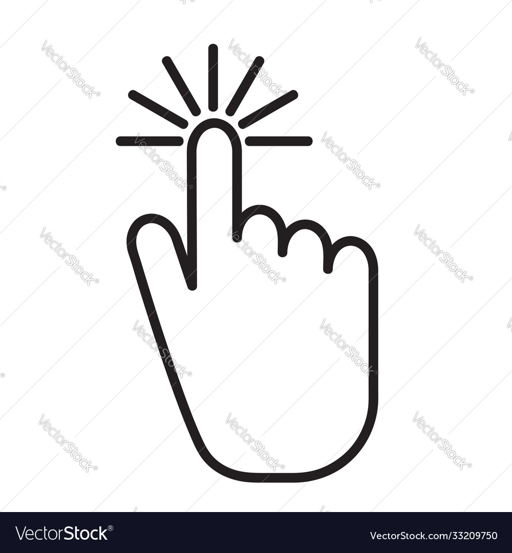 Hand clicking icon cursor pointer touch