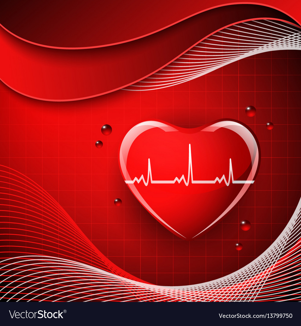 Heart shape on the abstract colorful background vector image Heart shape on the abstract colorful background