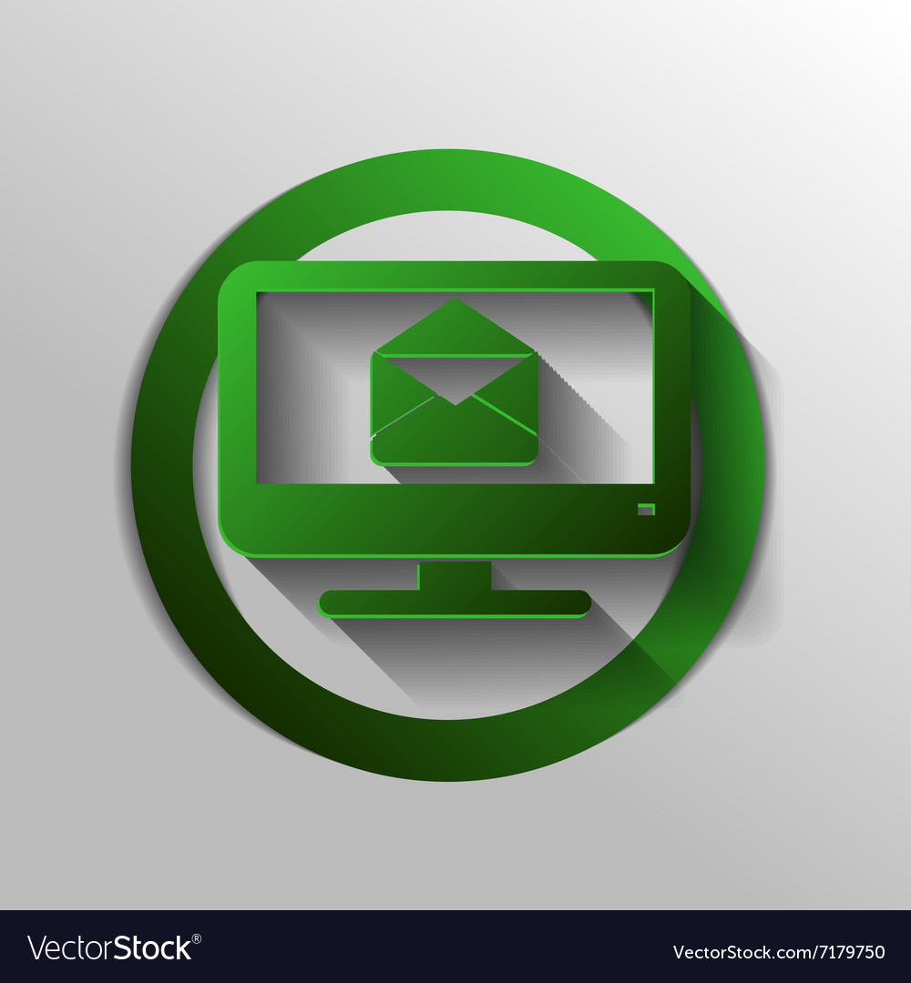 Monitor letter envelope mail icon