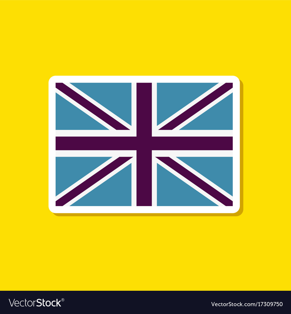 Paper sticker on stylish background britain flag