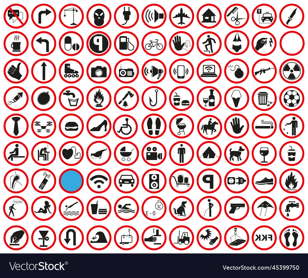 Prohibition signs Royalty Free Vector Image - VectorStock