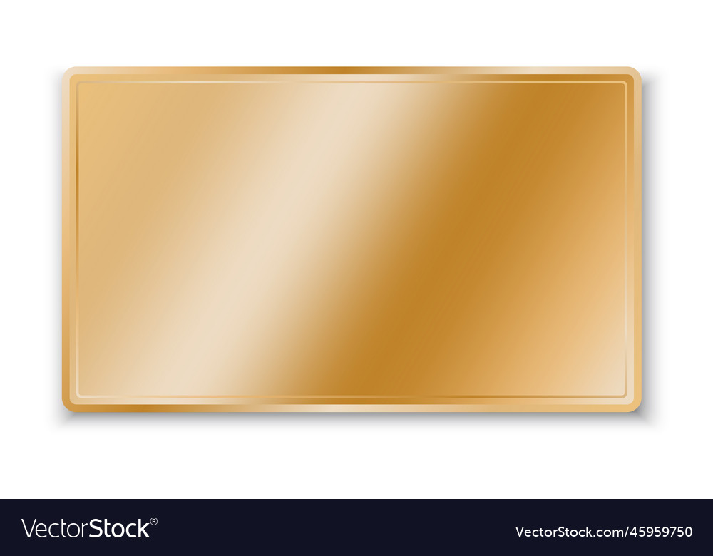 Rectangular gold plate goldenplate for decoration