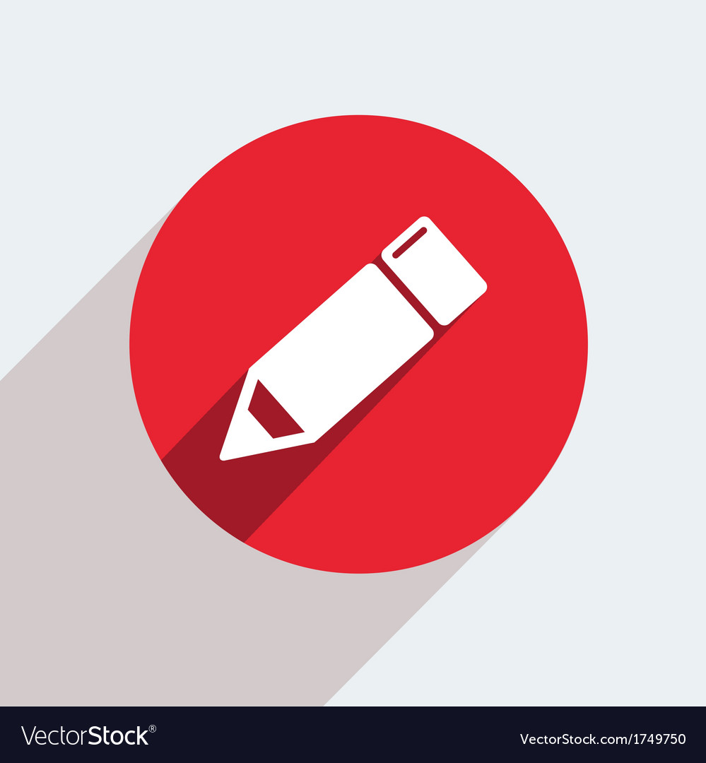 Red Circle Pencil Icon
