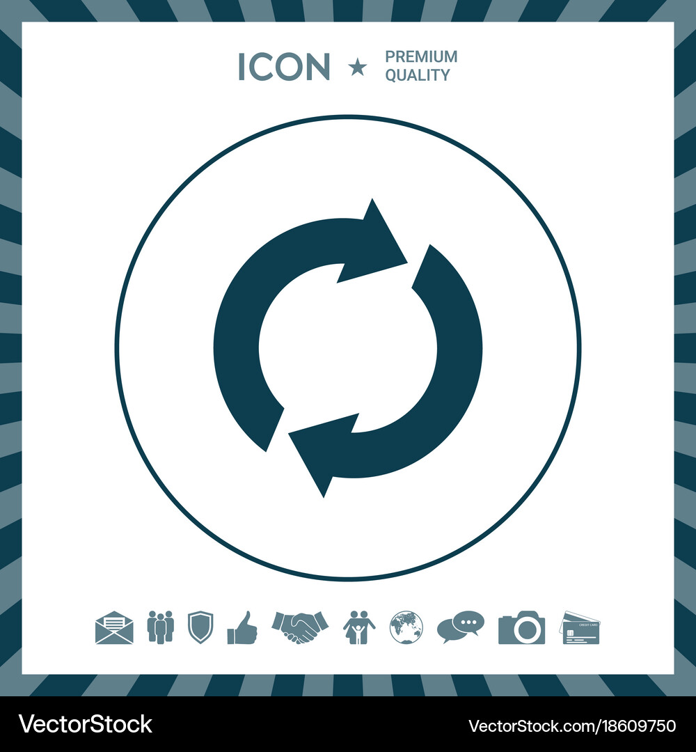 Reinititate Button Reset button reload arrows Royalty Free Vector Image
