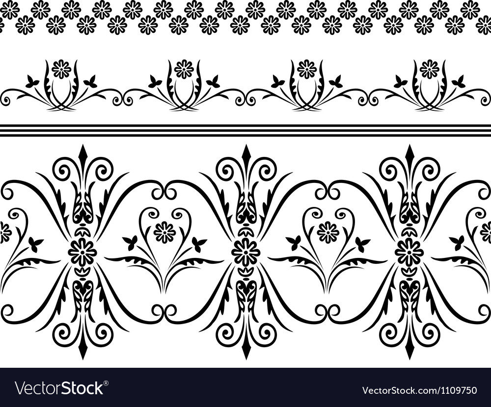Seamless pattern with swirling decorative elements