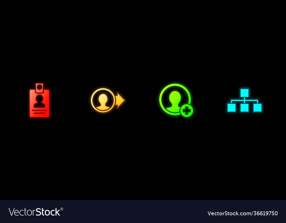 Set identification badge create account screen vector image Set identification badge create account screen