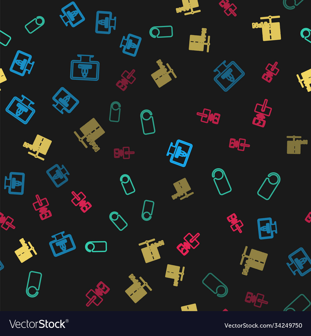 Set line monitor with password please do vector image Set line monitor with password please do