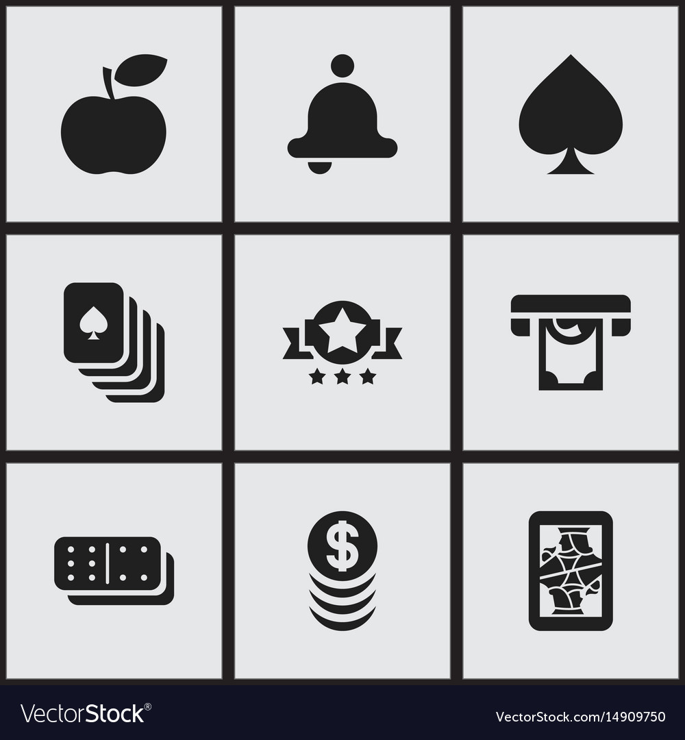 Set of 9 editable game icons includes symbols