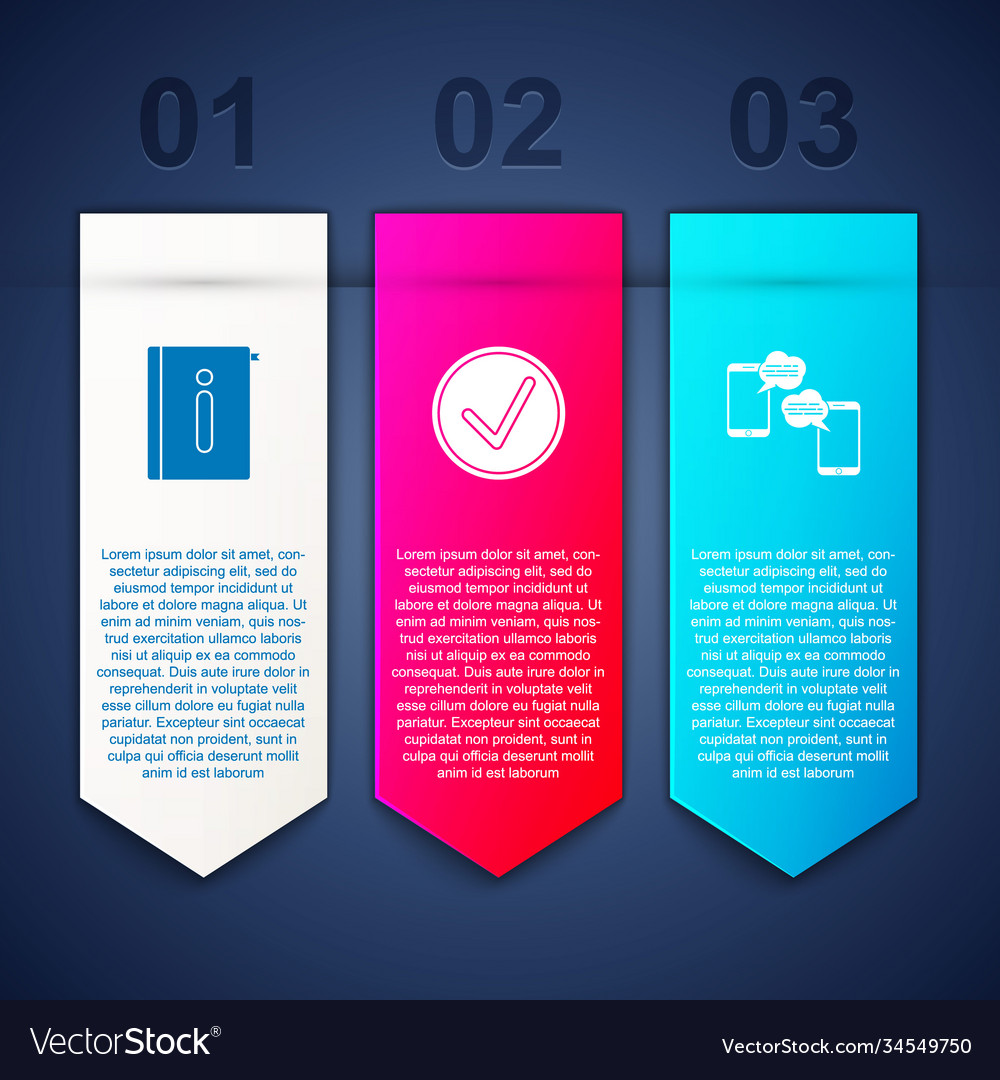 Set user manual check mark in circle and chat vector image Set user manual check mark in circle and chat