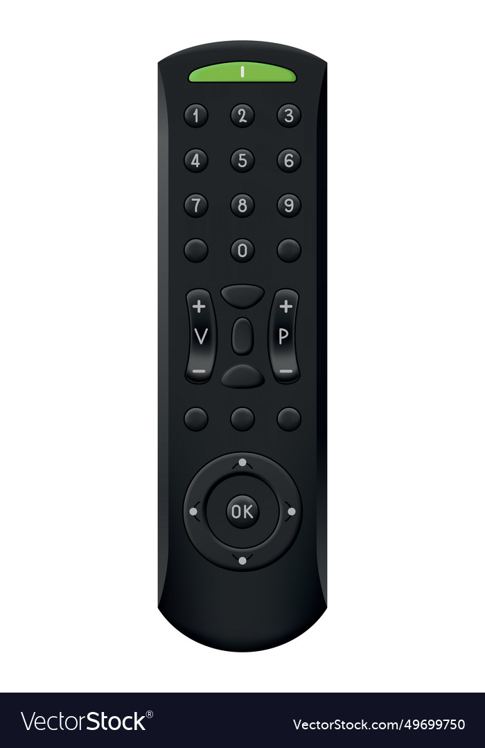 Tv remote control design with buttons wireless vector image Tv remote control design with buttons wireless