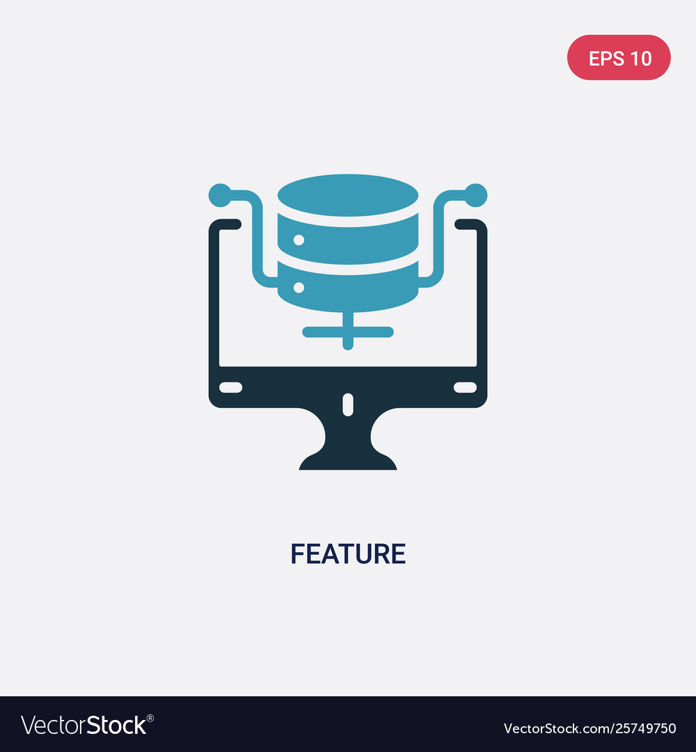 Two color feature icon from web hosting concept