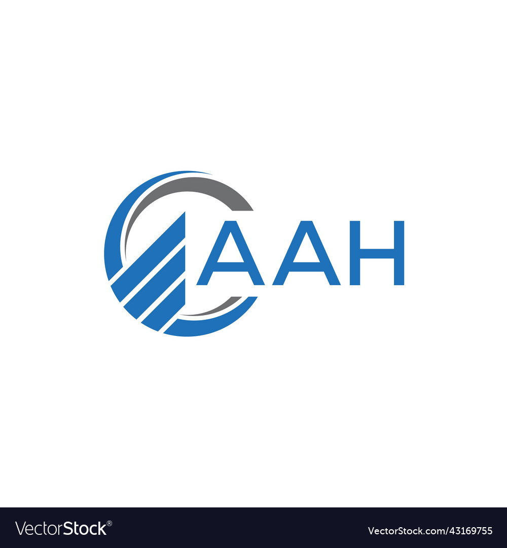 Aah flat accounting logo design on white Vector Image