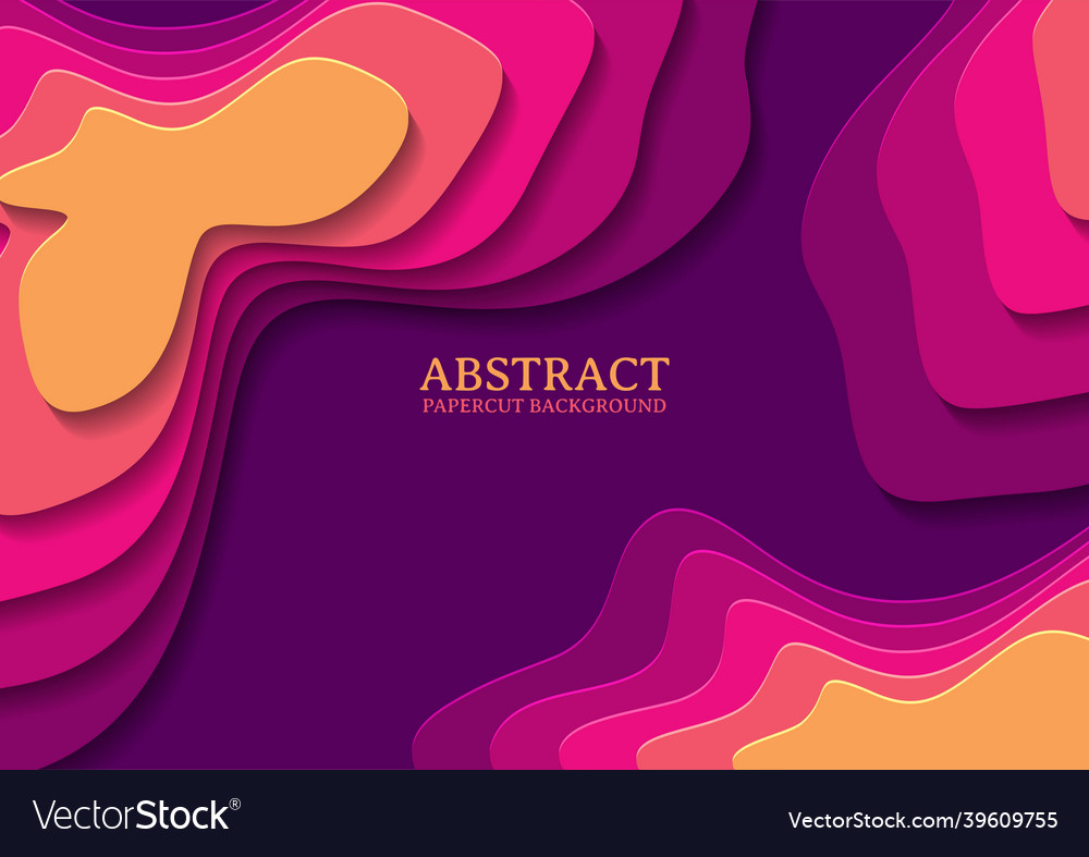 Abstract papercut design background with overlap