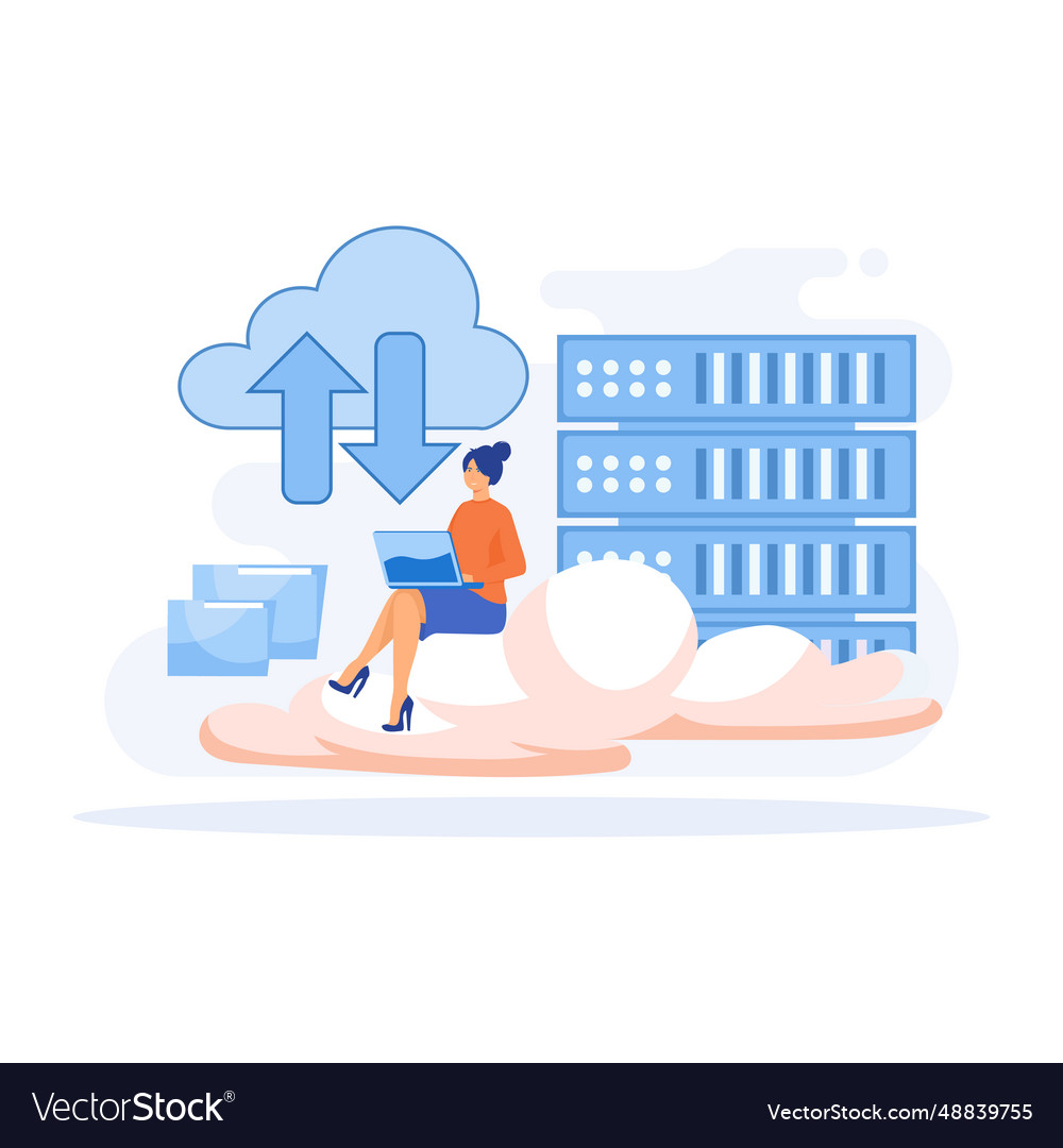 Big data and cloud computing business characters