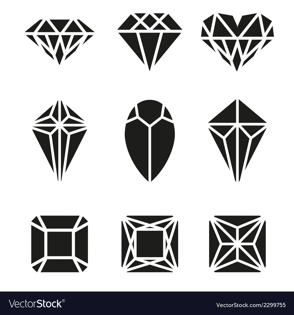 Diamond icon Royalty Free Vector Image - VectorStock