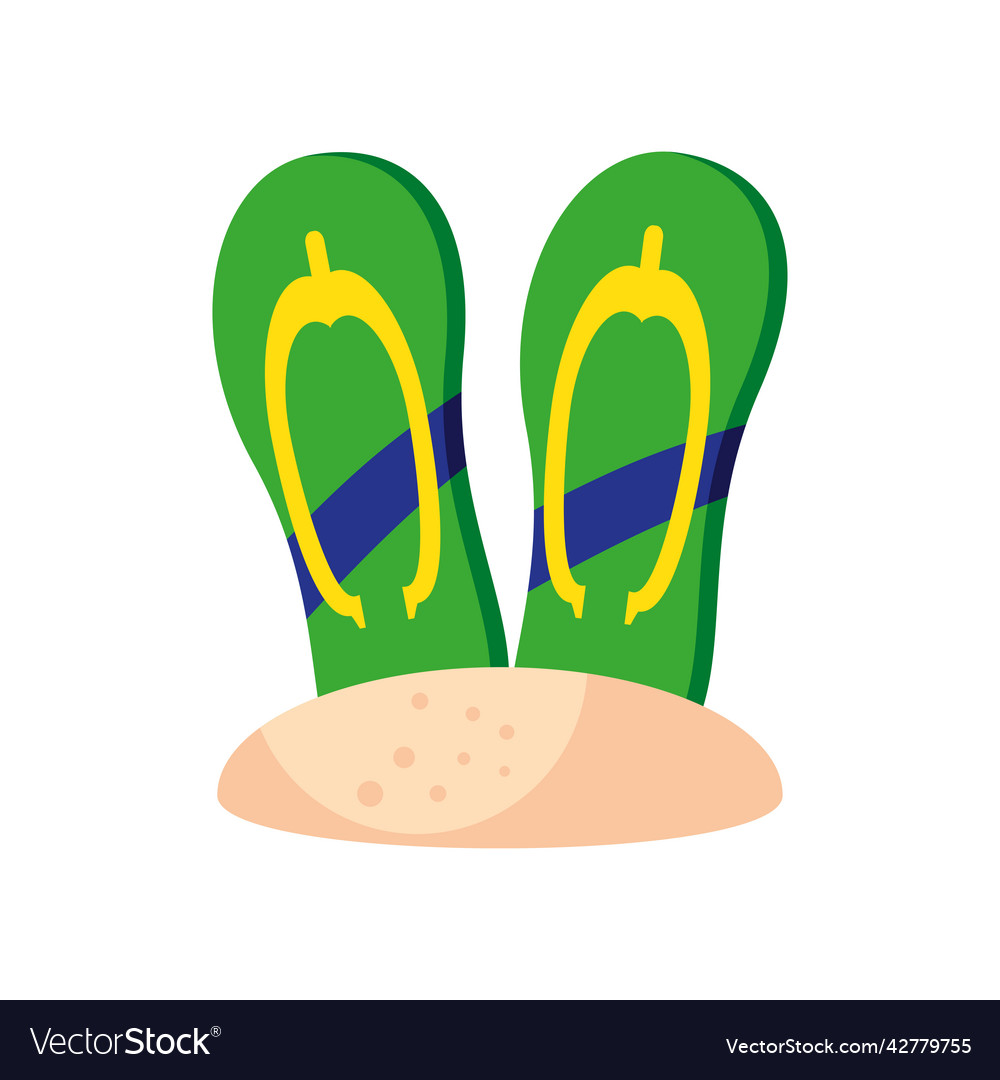 Flip flops in sand