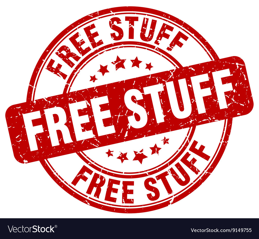 Free stuff red grunge round vintage rubber stamp Vector Image