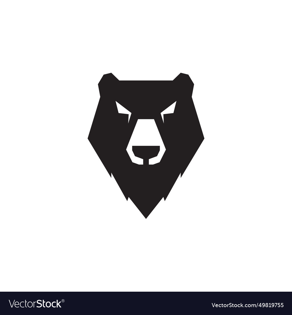 Head bear icon logo design Royalty Free Vector Image