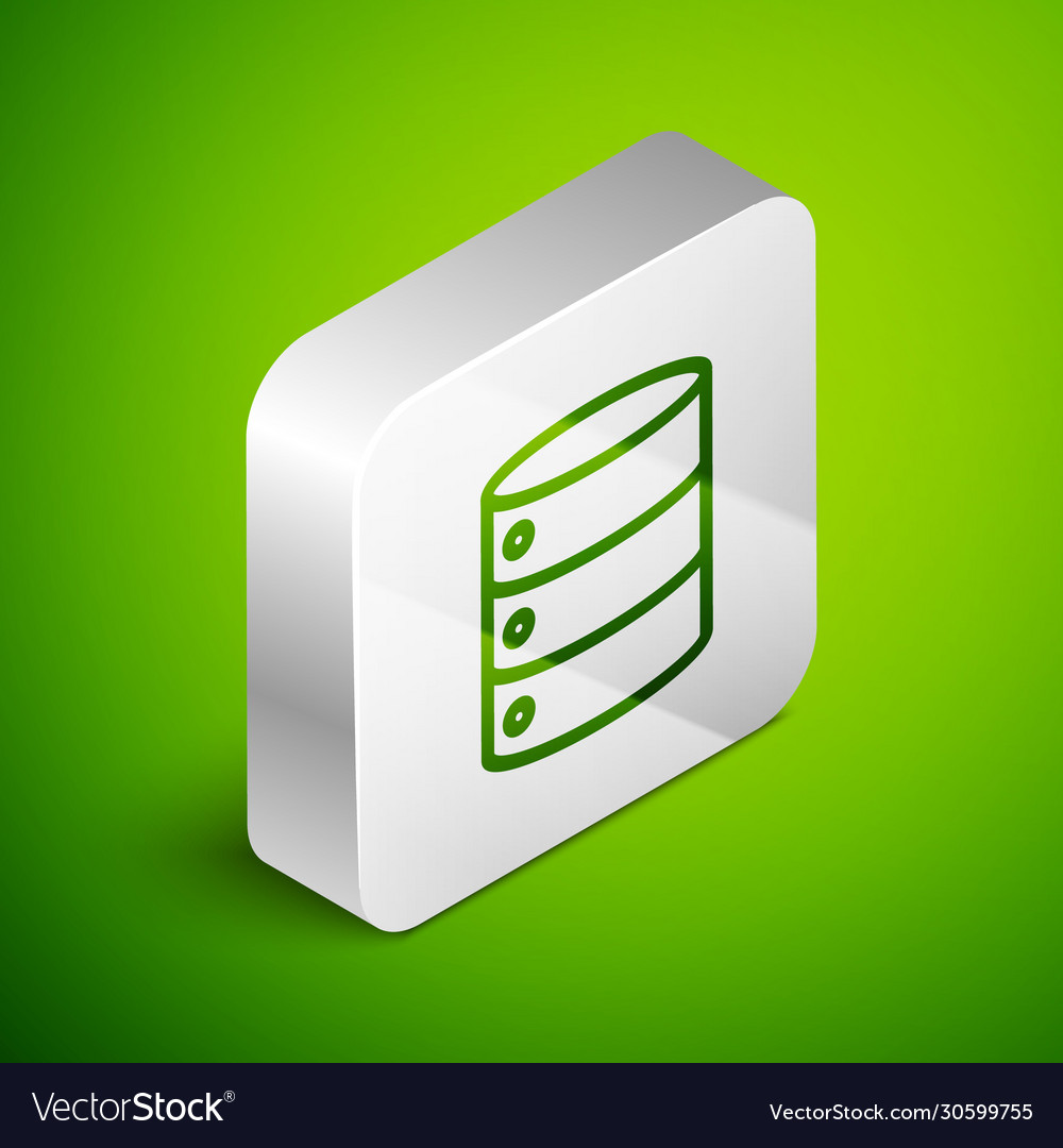Isometric line server data web hosting icon Vector Image Isometric line server data web hosting icon