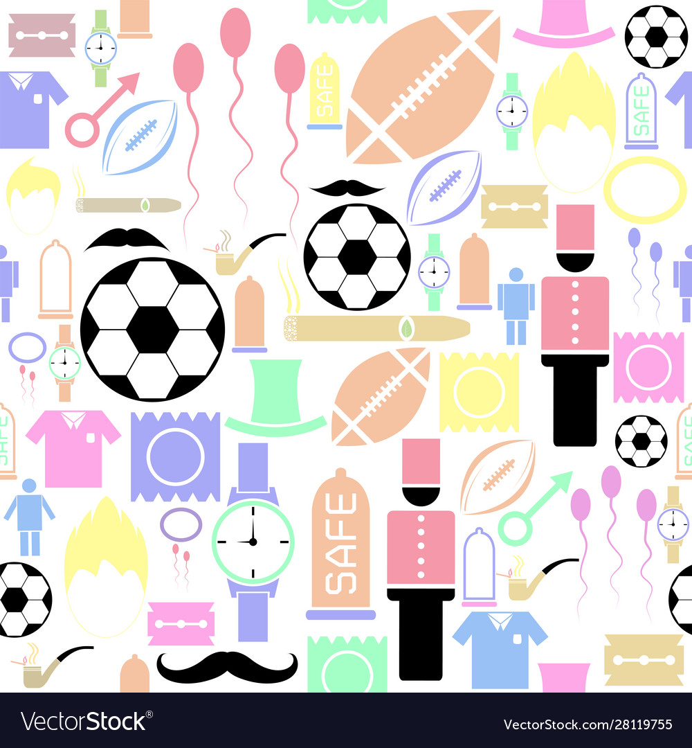 Man seamless pattern background icon