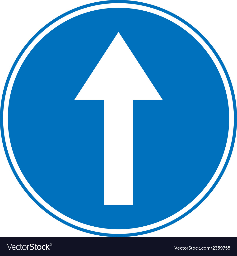 Road sign straight