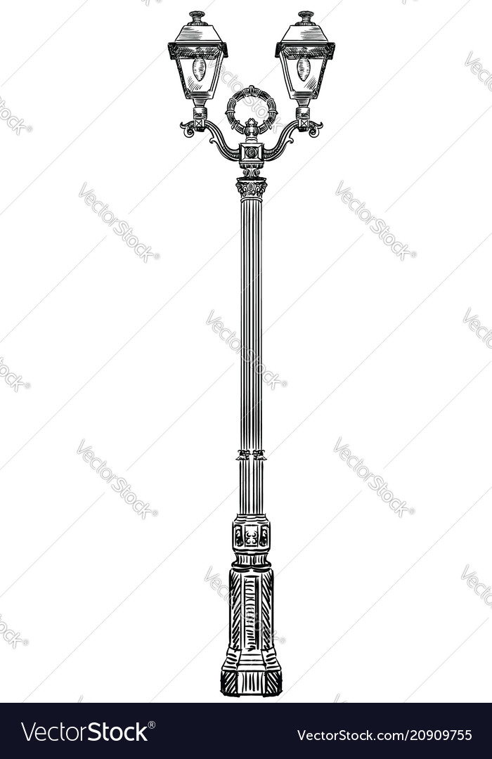 Street Lamp-2 Royalty Free Vector Image - Vectorstock