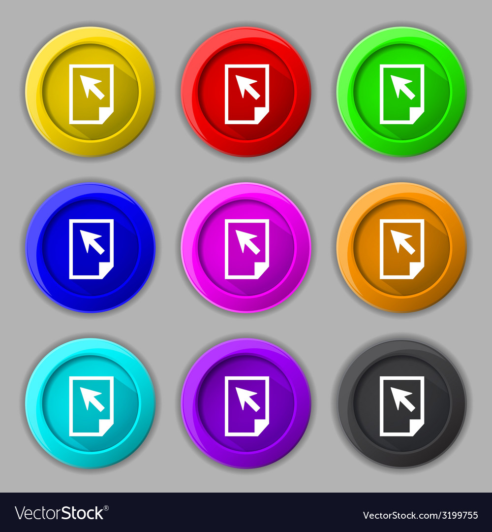 Text file sign icon document symbol set