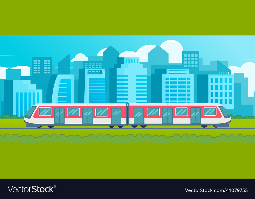 Transport leaving tunnel to metro train Royalty Free Vector