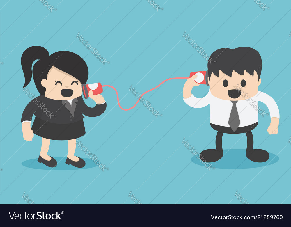 Abstract businesswoman and businessman Royalty Free Vector