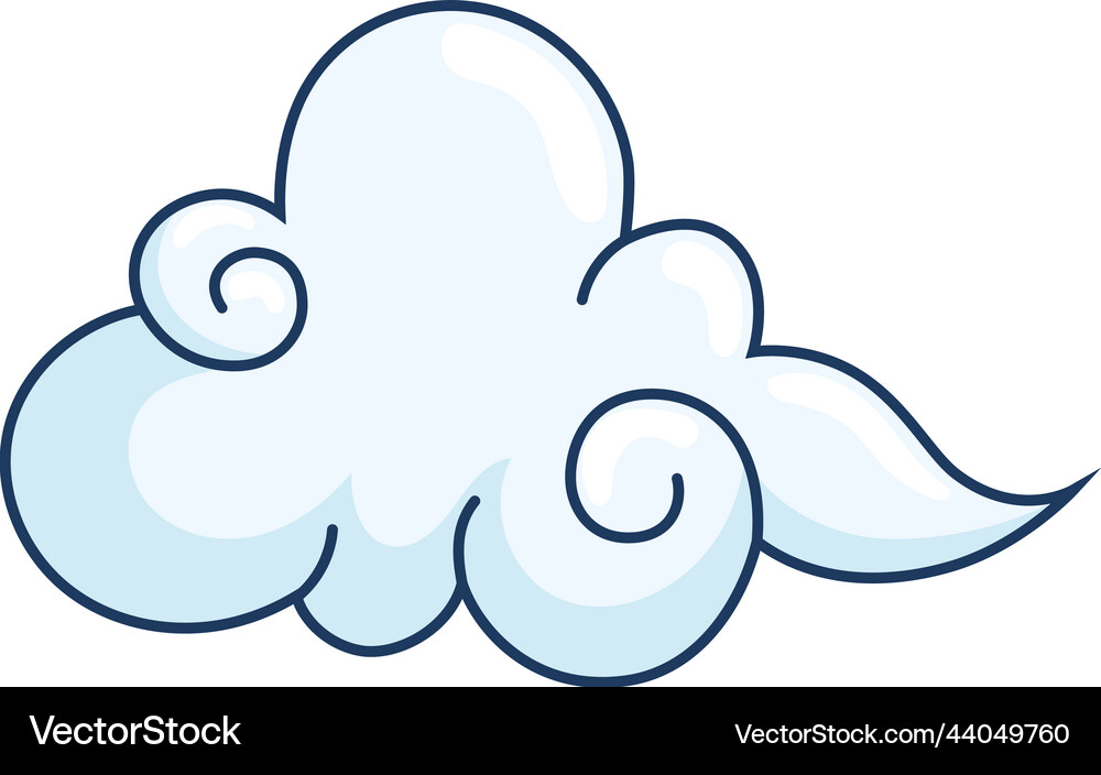 Asian cloud floating Royalty Free Vector Image