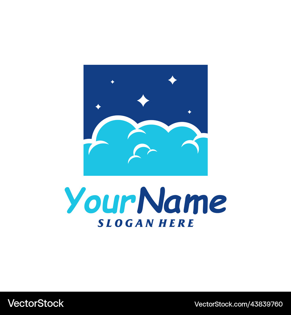 Cloud logo design template concept Royalty Free Vector Image