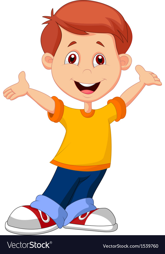 Cute boy cartoon Royalty Free Vector Image VectorStock