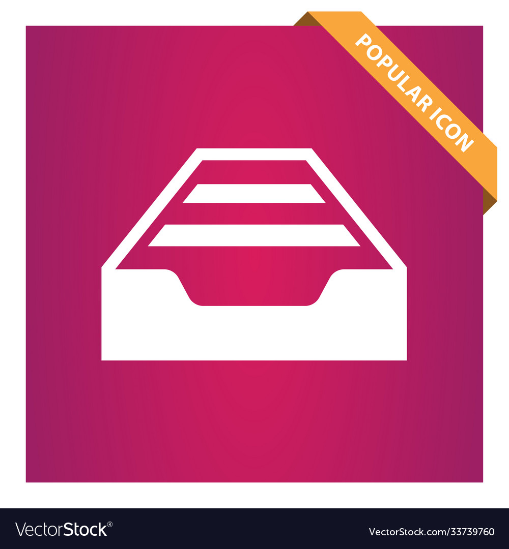 Drawer icon for web and mobile vector image Drawer icon for web and mobile