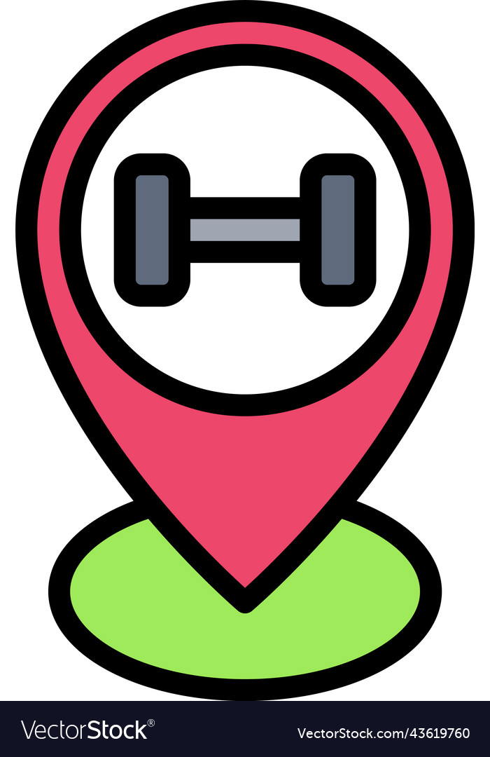 Gym location icon map and navigation