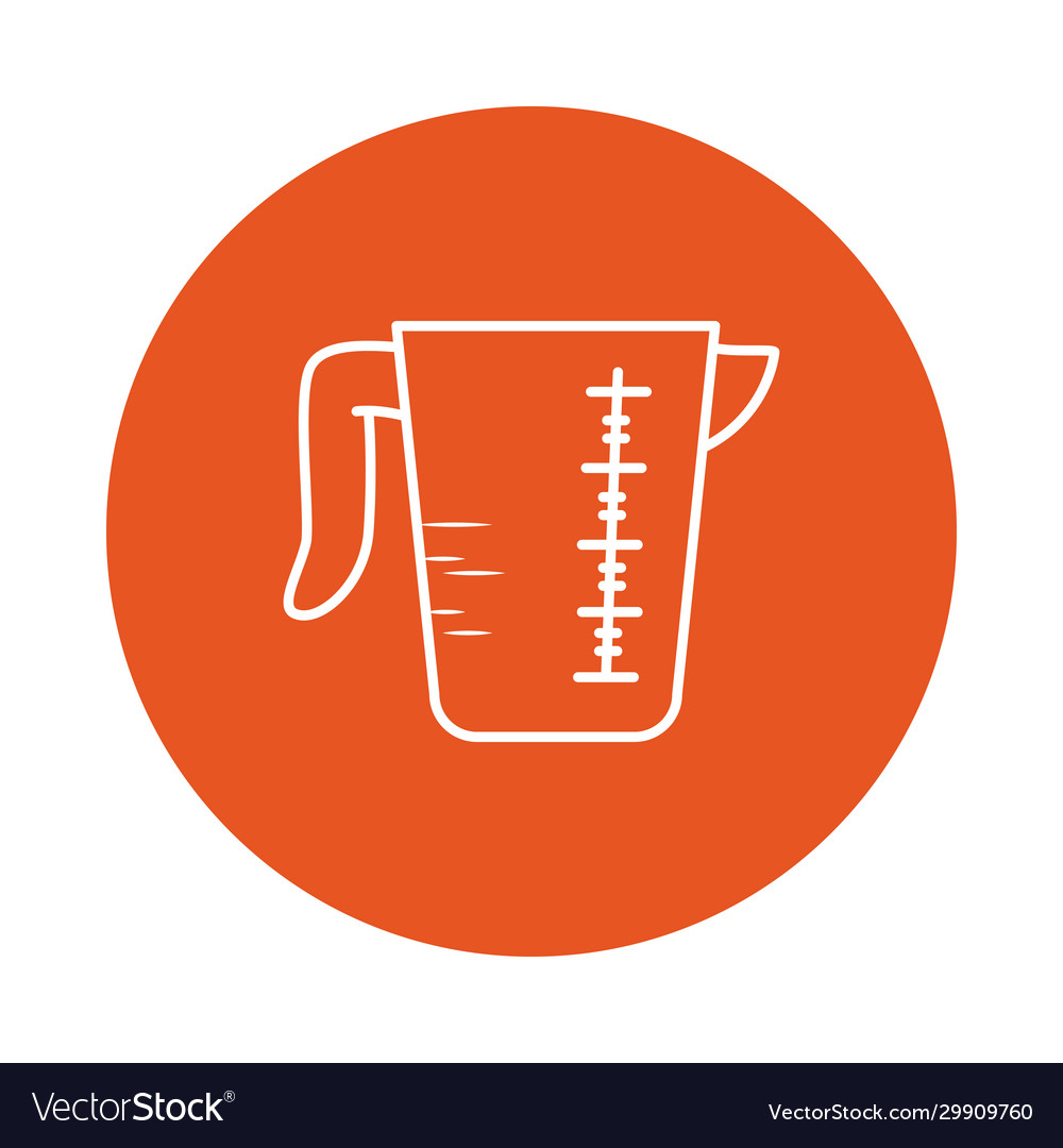 Isolated measuring cup block style icon