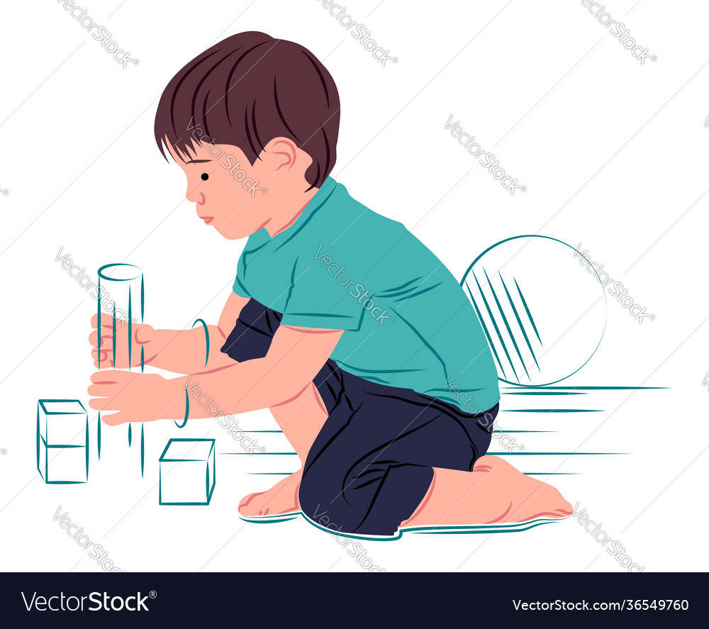 Kid in shadow sharp lines style