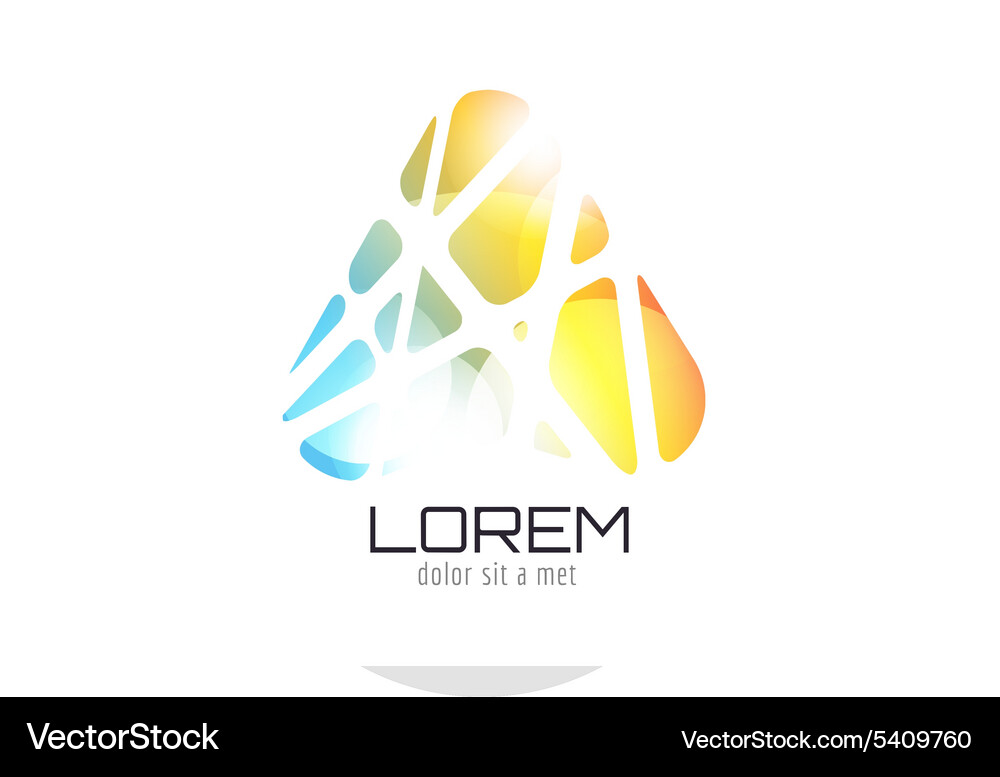 Logo template abstract arrow shape Royalty Free Vector Image
