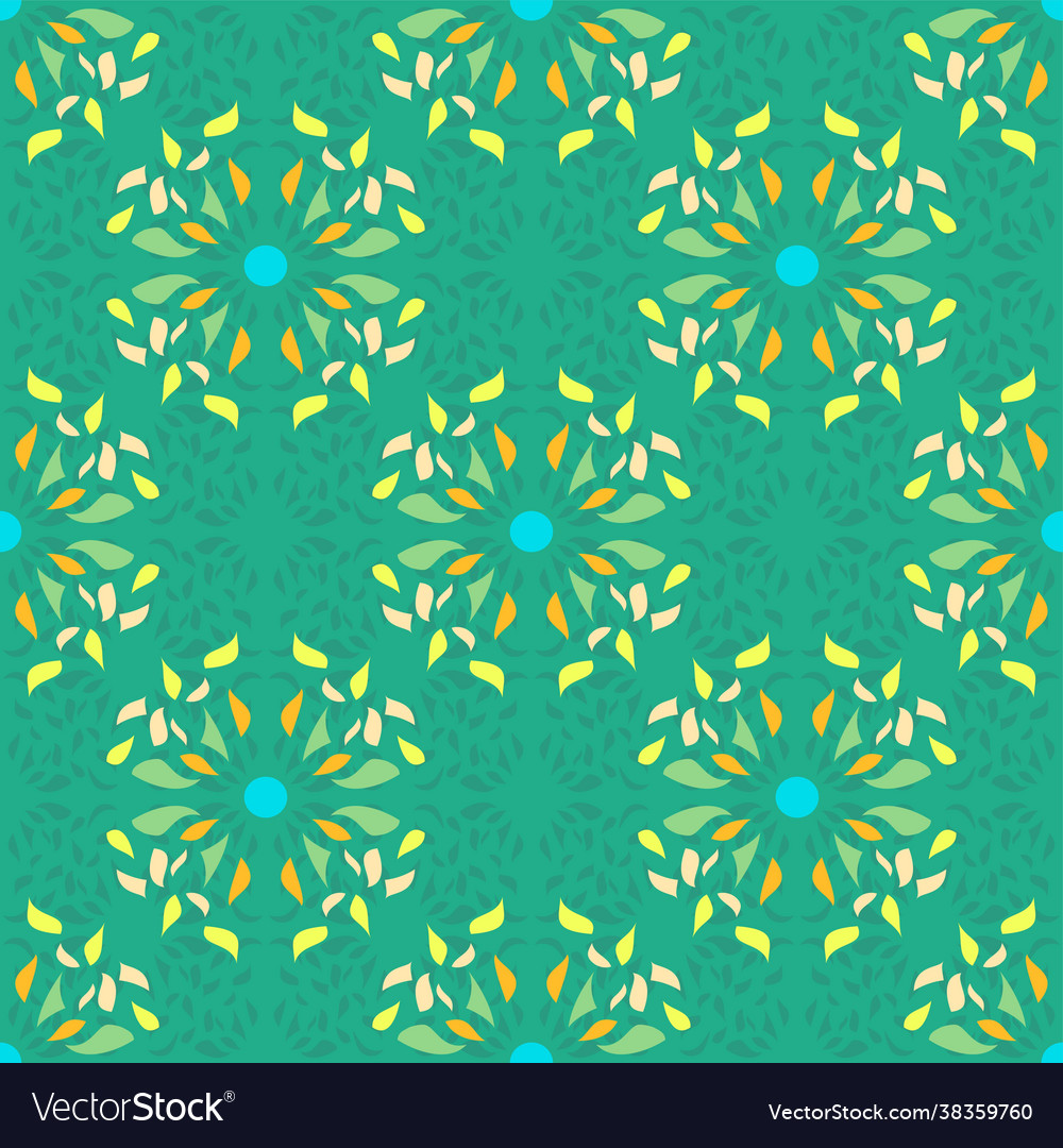 Mosaic style abstract repeat pattern on jade vector image Mosaic style abstract repeat pattern on jade